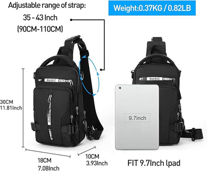 Unisex travel-friendly UrbanLite sling backpack, perfect for urban adventures and daily use.