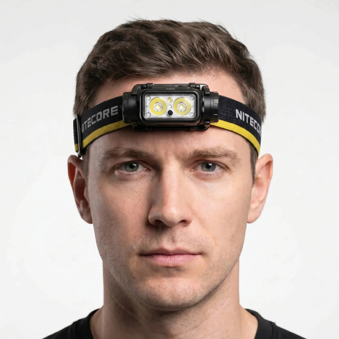 Durable unisex LED headlamp providing powerful, rechargeable light for all your outdoor and work needs.