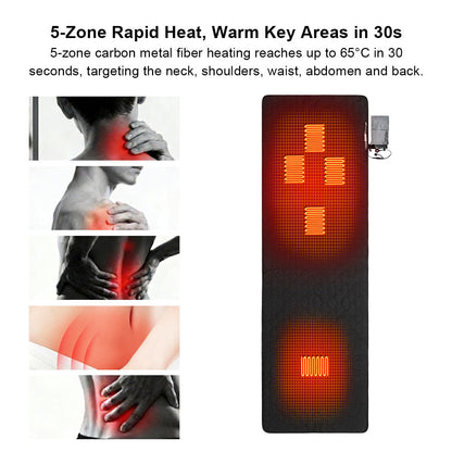 Close-up of USB Heated Yoga Mat, showing soft fabric and heating elements, ideal for winter comfort.