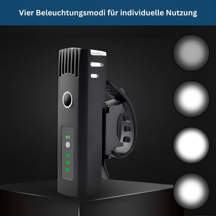 Outdoor USB headlamp, hands-free lighting for hiking & camping, in ergonomic, adjustable design.