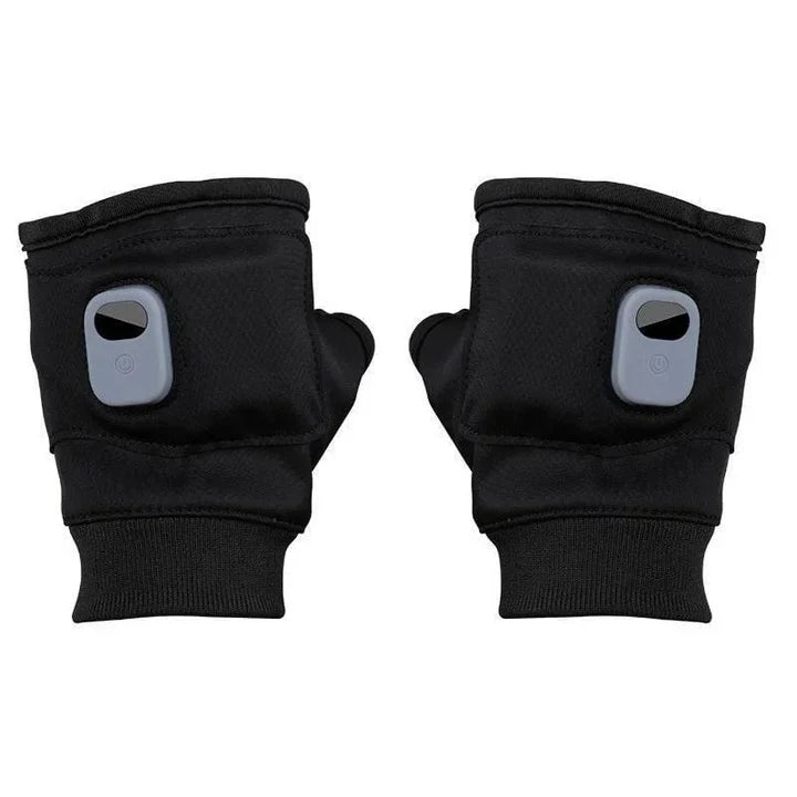Stylish unisex fingerless gloves with USB heating, perfect active wear for winter sports and daily tasks.