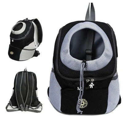 Medium & large dog carrier backpack, a durable pet travel bag for hiking. Ventilated Fur Sport design.