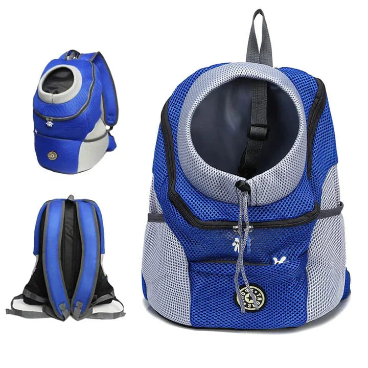 Adventure-ready ventilated dog carrier backpack for hiking, travel, & outdoor exploration. Fur Sport pet gear.