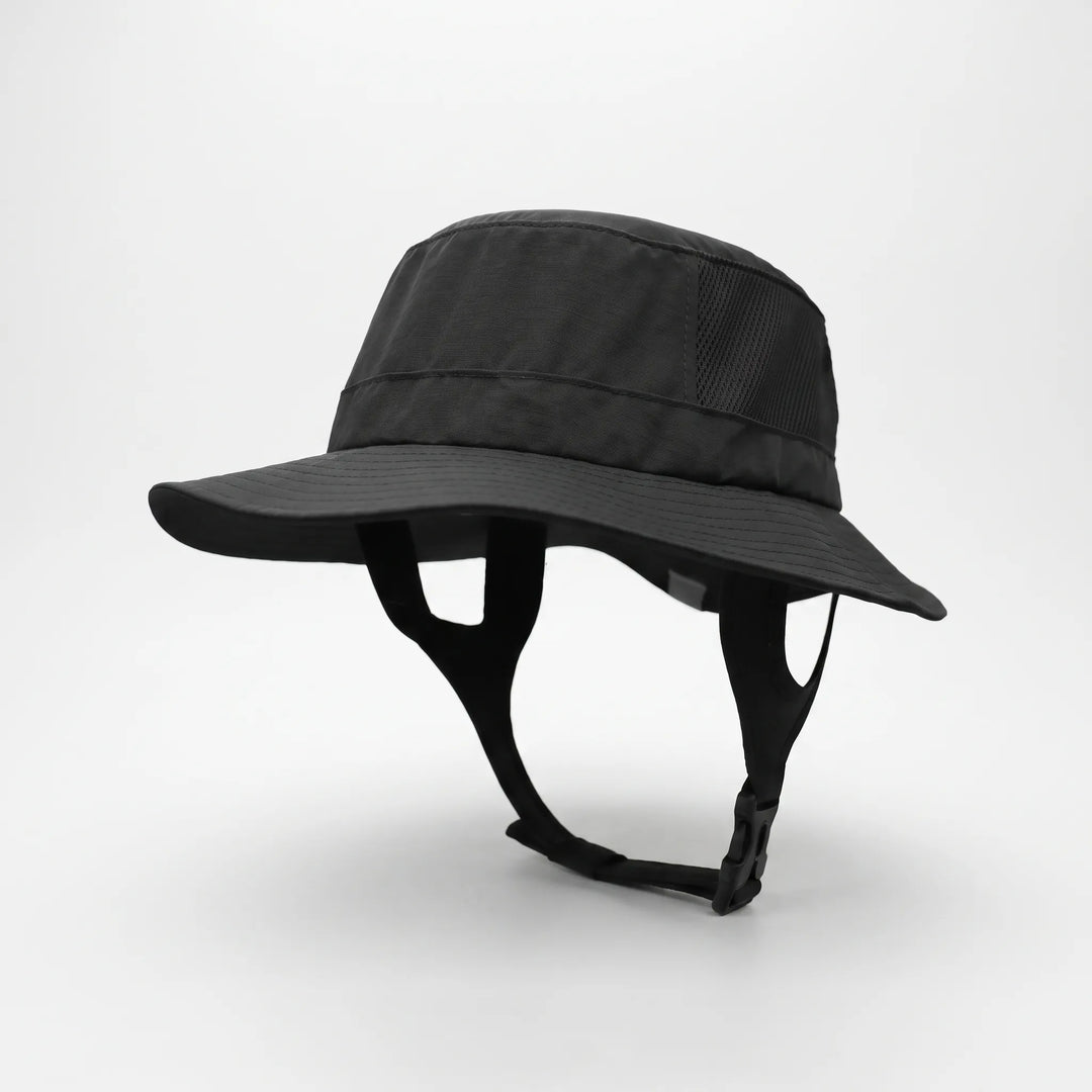 Lightweight ventilated bucket hat, perfect for surfing, beach, or travel. Sun protection for all activities.