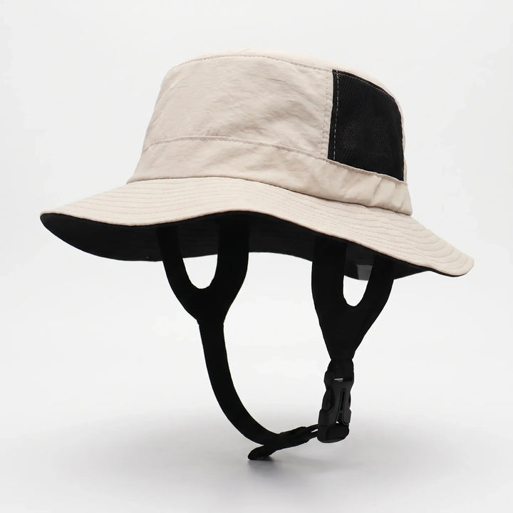 Breathable surf bucket hat. Unisex design offers UPF sun protection & ventilation for beach & adventures.