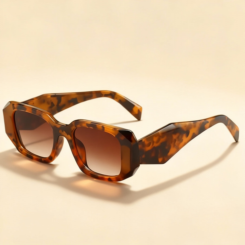 Black Ventura Statement Sunglasses. Modern unisex eyewear providing essential UV400 sun protection and bold style.