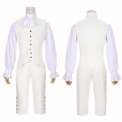 Full-body unisex Victorian costume for theater, stage, and Halloween; ideal for historical cosplay and dress-up parties.