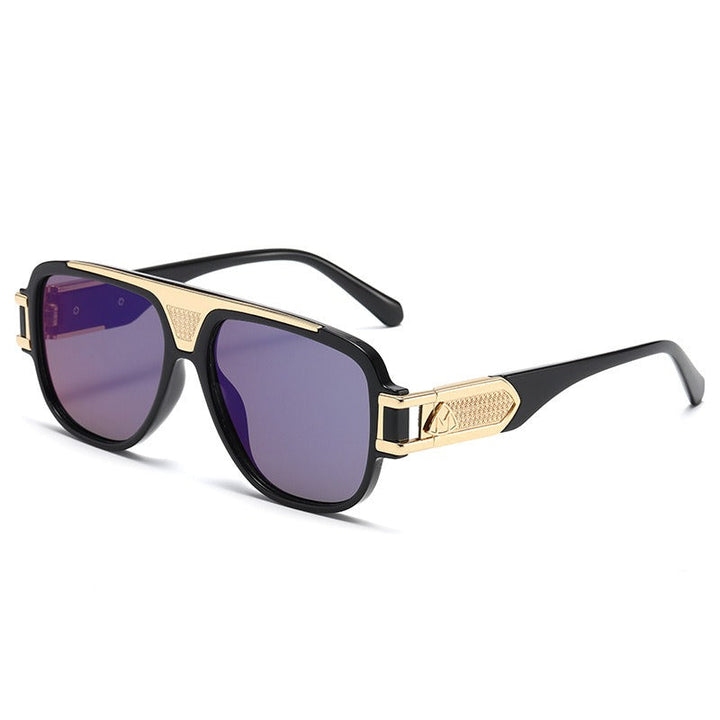 Stylish retro square sunglasses, unisex fashion eyewear offering essential UV400 eye protection.