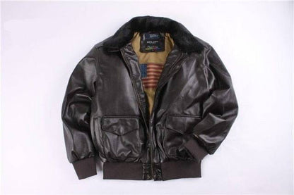 Warm faux leather bomber jacket, a versatile unisex winter coat combining letterman and motorcycle styles