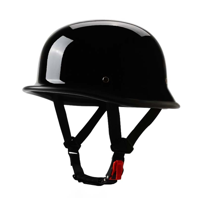 Authentic retro motorcycle helmet, open-face, ECE DOT certified, ideal for classic street cruisers.