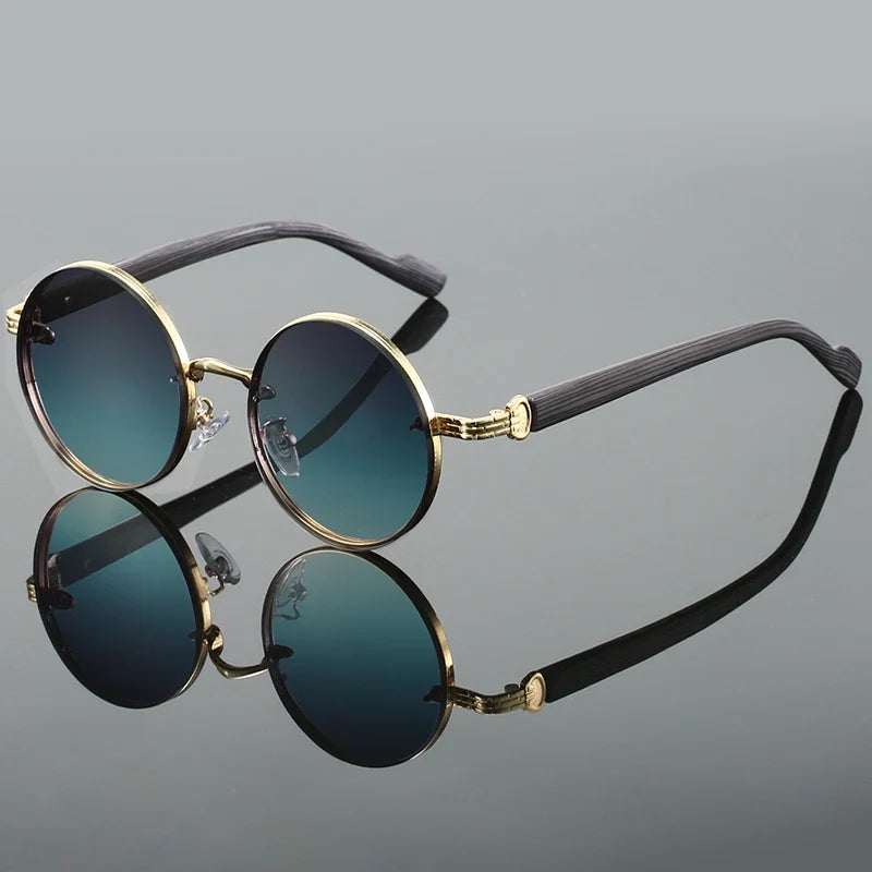Elegant retro round sunglasses, perfect unisex eyewear with advanced UV protection for sunny days.