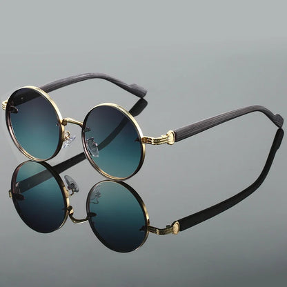 Elegant retro round sunglasses, perfect unisex eyewear with advanced UV protection for sunny days.