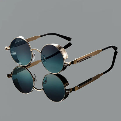 Unisex vintage round sunglasses with UV400 protection, perfect retro eyewear for eye protection & fashion.