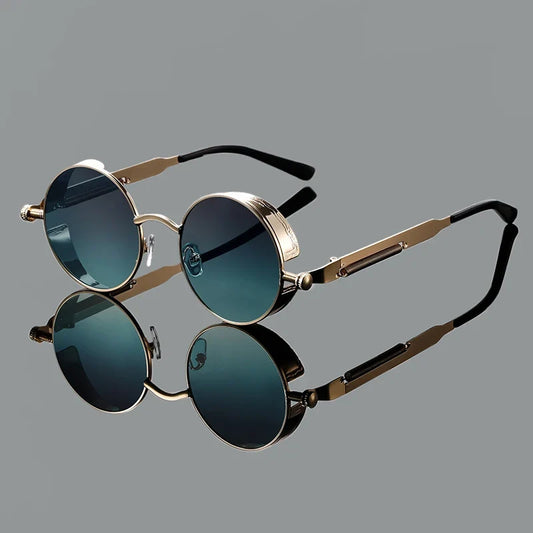 Unisex vintage round sunglasses with UV400 protection, perfect retro eyewear for eye protection & fashion.