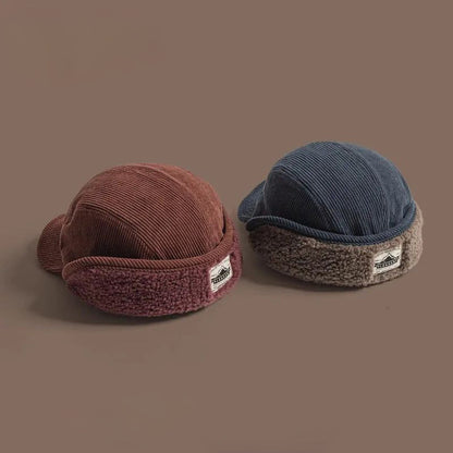 Fashionable earflap winter cap, a versatile accessory for men & women, keeping ears warm in style.