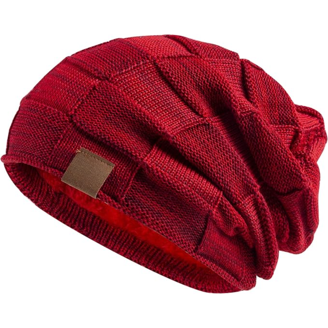 Soft unisex knit hat, keeping you warm & fashionable in cold weather.