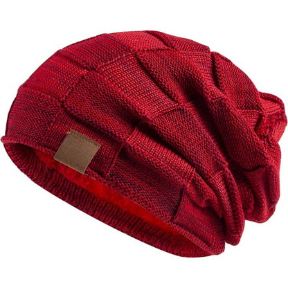 Soft unisex knit hat, keeping you warm & fashionable in cold weather.