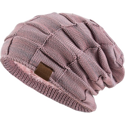 Slouchy warm beanie, comfortable & cozy for any cold-weather outfit.