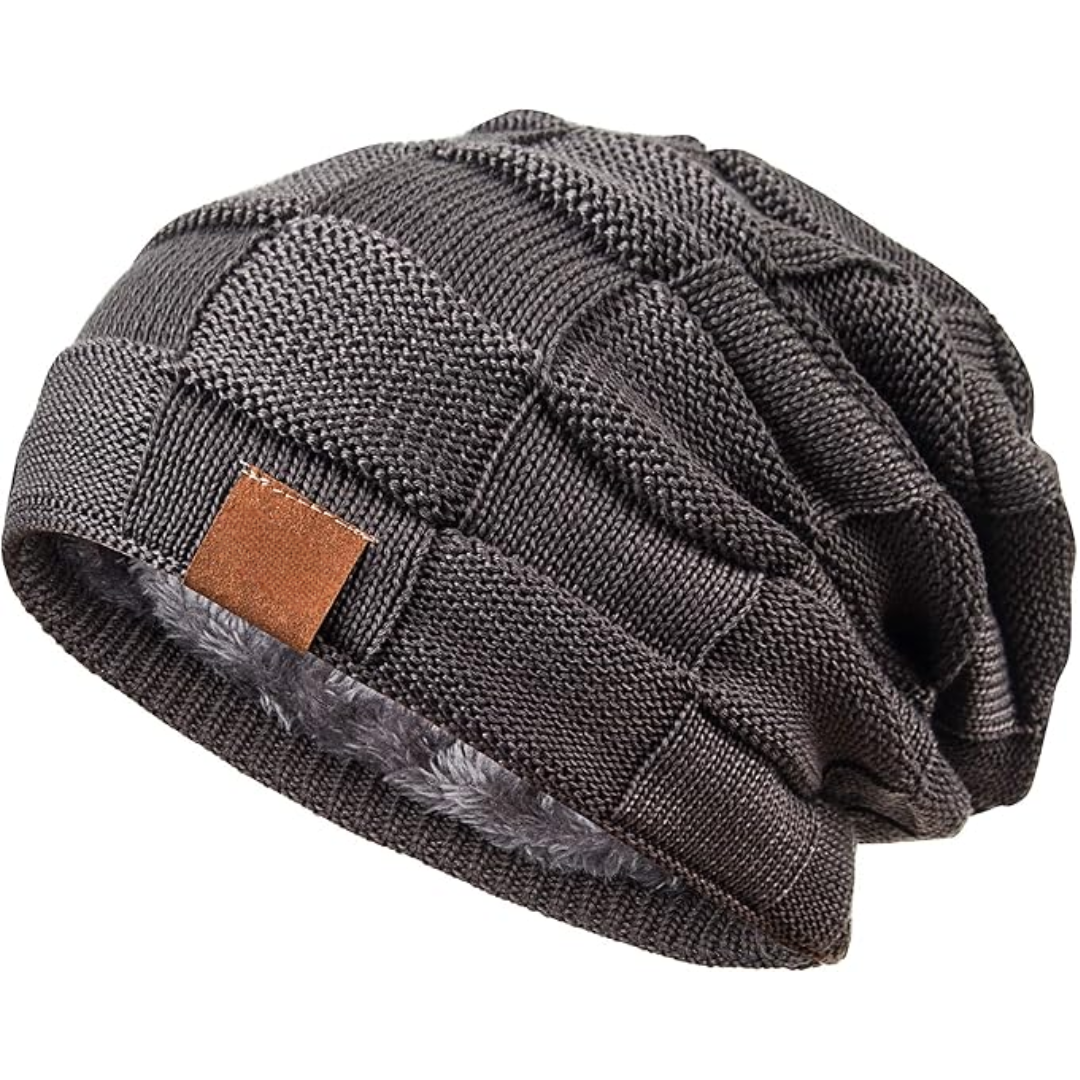 Fashionable knit beanie, perfect for chilly fall & winter days.