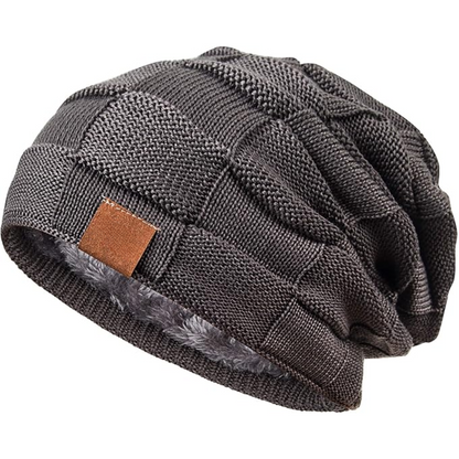Fashionable knit beanie, perfect for chilly fall & winter days.