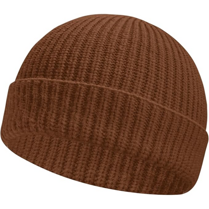 Warm knitted unisex beanie, acrylic, low cuff design ensures a snug fit for winter days.