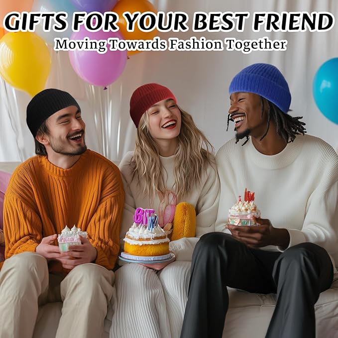 Unisex acrylic knitted hat with a low cuff, providing stylish warmth for chilly adventures.