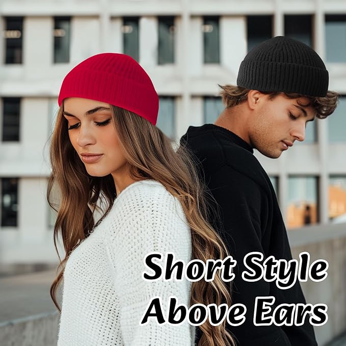 Robin unisex warm knitted beanie, low cuff, perfect fashion accessory for any winter outfit.