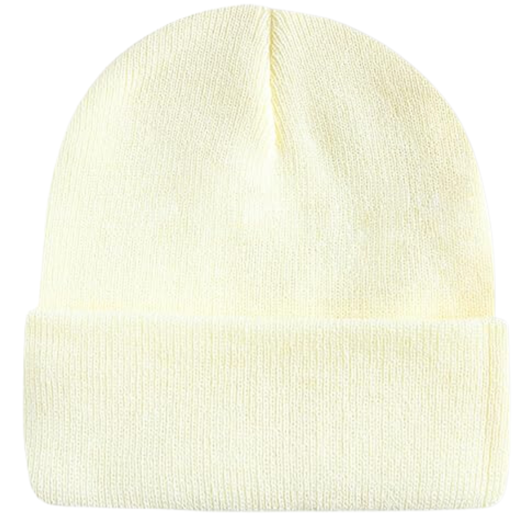 Soft acrylic knitted winter beanie hat, providing superior warmth & comfort as a cold weather accessory.