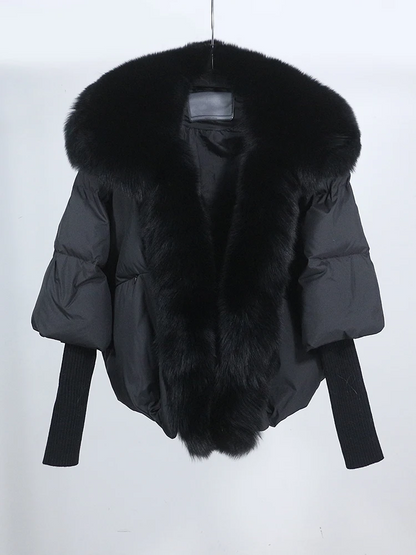 Modern unisex puffer jacket, offering stylish warmth and protection as casual cold-weather outerwear.