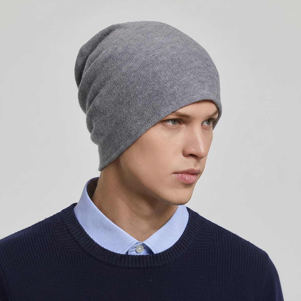 Chic unisex slouchy beanie, great for fall & winter. Warm headwear, a versatile cold weather essential.