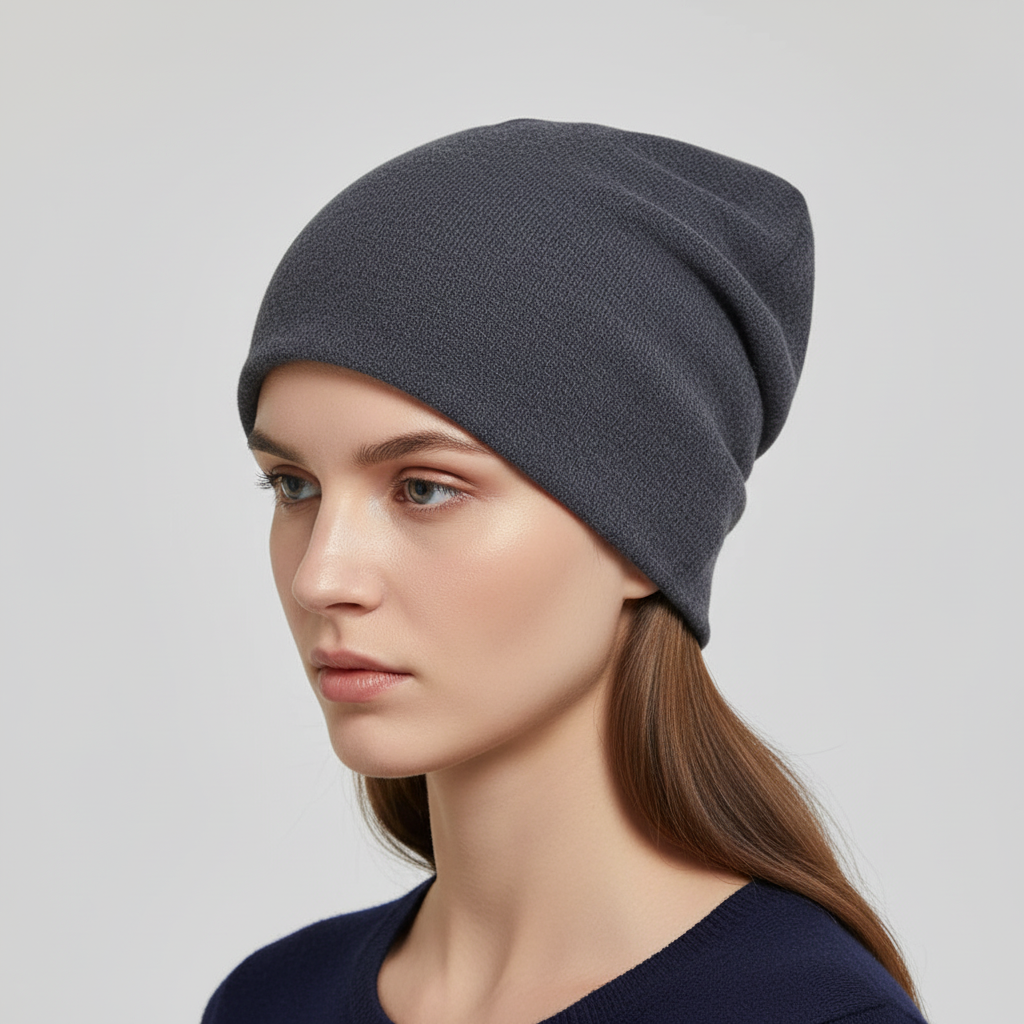 Woolglow brand warm slouchy beanie hat. Cozy winter headwear, one-size fit for all, men or women.