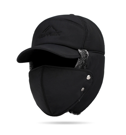 Super warm unisex winter trapper hat, designed for supreme comfort and protection in cold outdoor conditions.