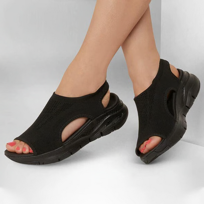 Orthopedic slingback sport sandals offering arch support & foot pain relief. Lightweight, washable unisex design.