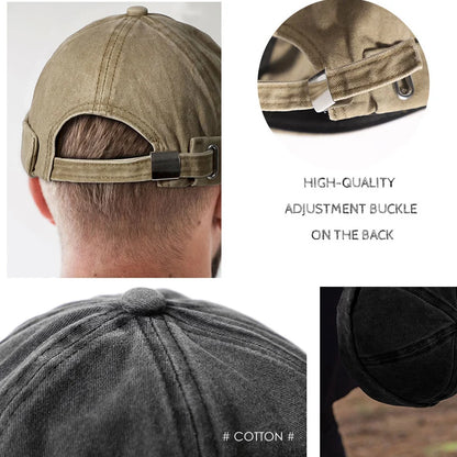 Unisex washed cotton cap with a unique rolled cuff, a brimless design for modern casual wear.
