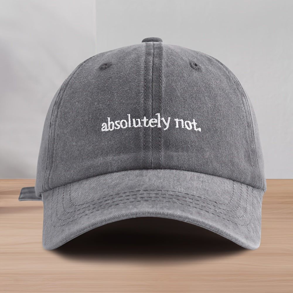 Adjustable unisex baseball cap made from soft washed cotton, designed for a comfortable, relaxed, and breathable fit.