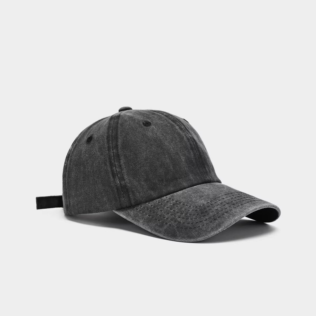 Vintage-style washed cotton baseball cap, a unisex casual accessory for effortless everyday wear.