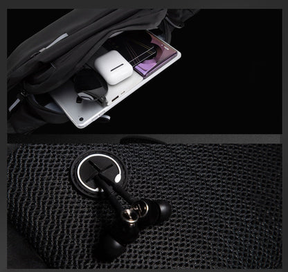 Durable water-resistant multi-pocket fanny pack for active use. Unisex design for travel, sport, & hiking gear.
