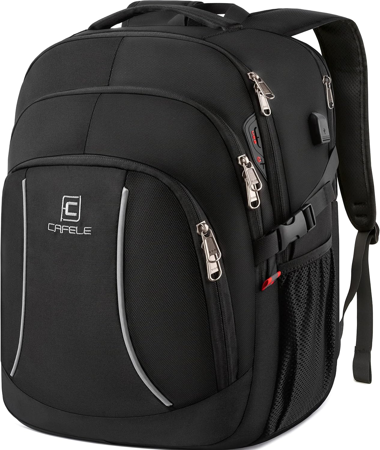 Versatile unisex water-resistant backpack for laptops, anti-theft, and convenient USB access.