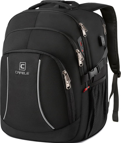 Versatile unisex water-resistant backpack for laptops, anti-theft, and convenient USB access.