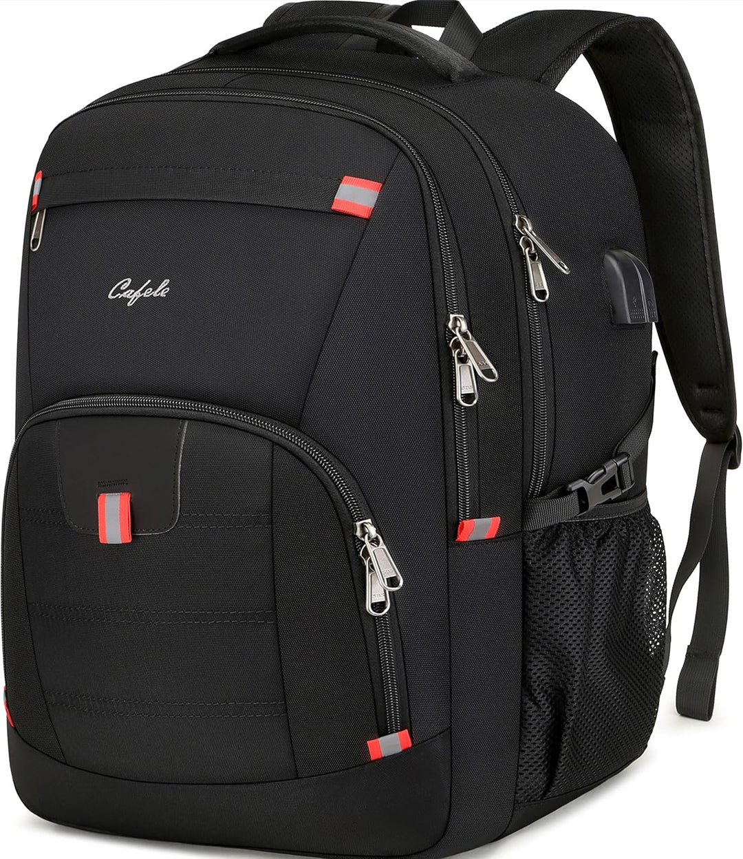 Essential water-resistant travel backpack, anti-theft design, USB port, perfect for adventurers.