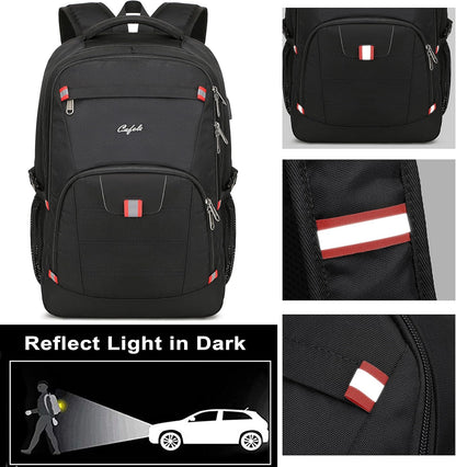 TechPro water-resistant anti-theft laptop backpack, ideal for college students, with USB.
