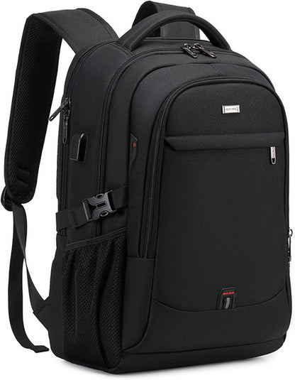 Unisex water-resistant laptop travel backpack with smart organization. Ideal for daily commute, work, or school.