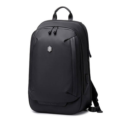 Spacious water-resistant travel backpack with multiple compartments & laptop sleeve for organization.