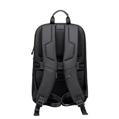 Side view of the versatile water-resistant travel backpack, featuring durable fabric & easy access.