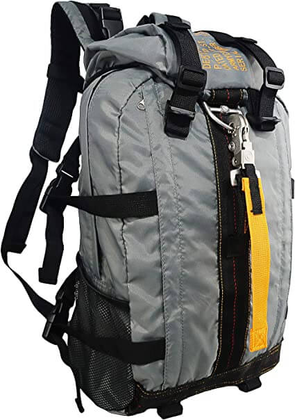 Spacious interior of large capacity tactical backpack, ready for travel pack or camping gear, water-resistant.
