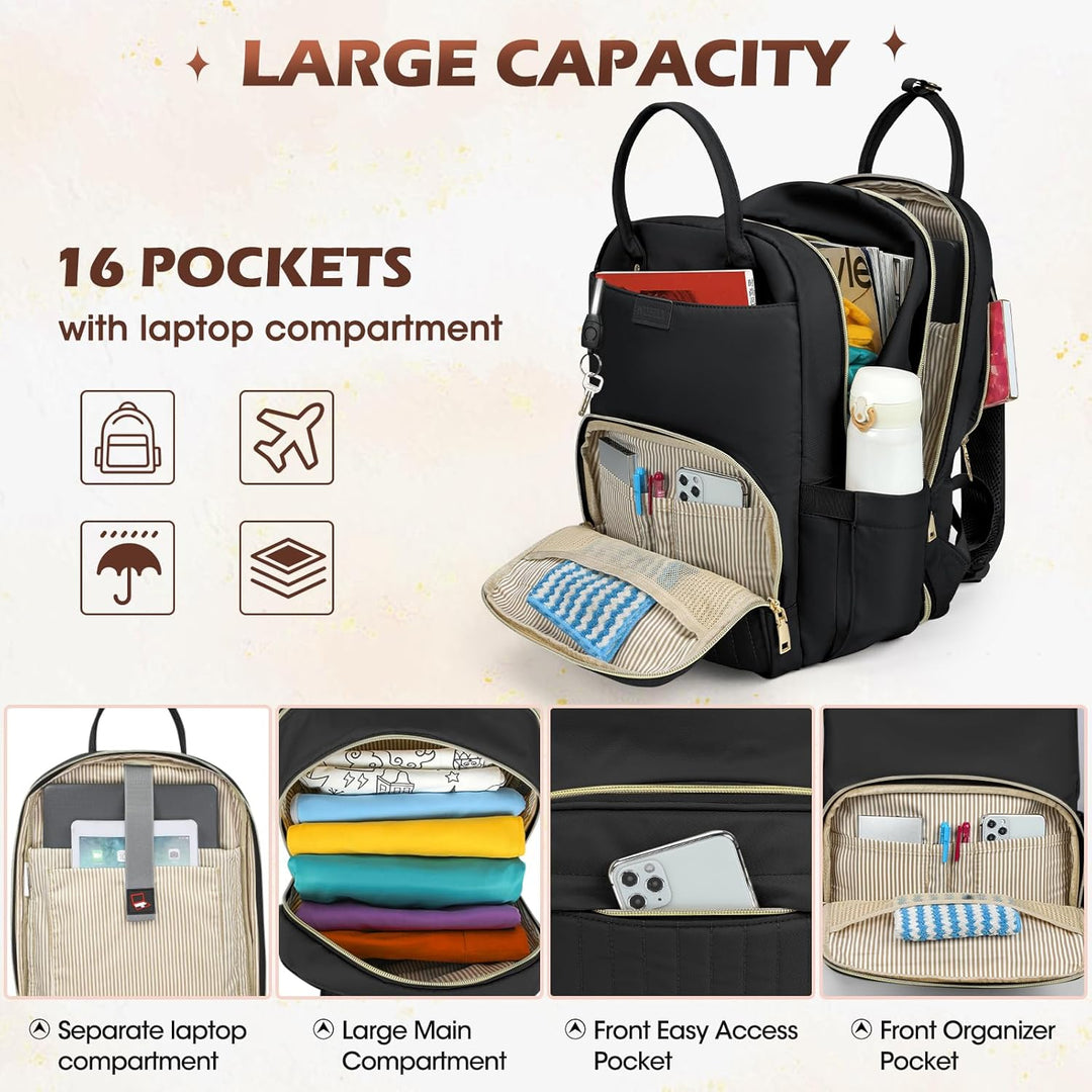 Close-up of the durable, water-resistant fabric on a travel laptop backpack, perfect for commuting & tech protection.
