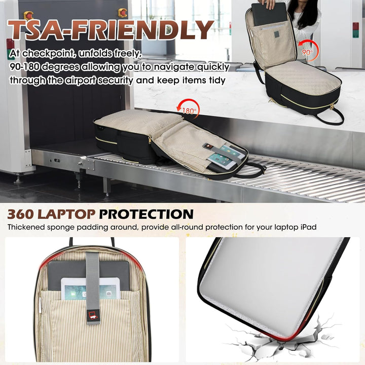Spacious 15.6" laptop travel backpack with organized compartments, perfect for school, business, or weekend trips.