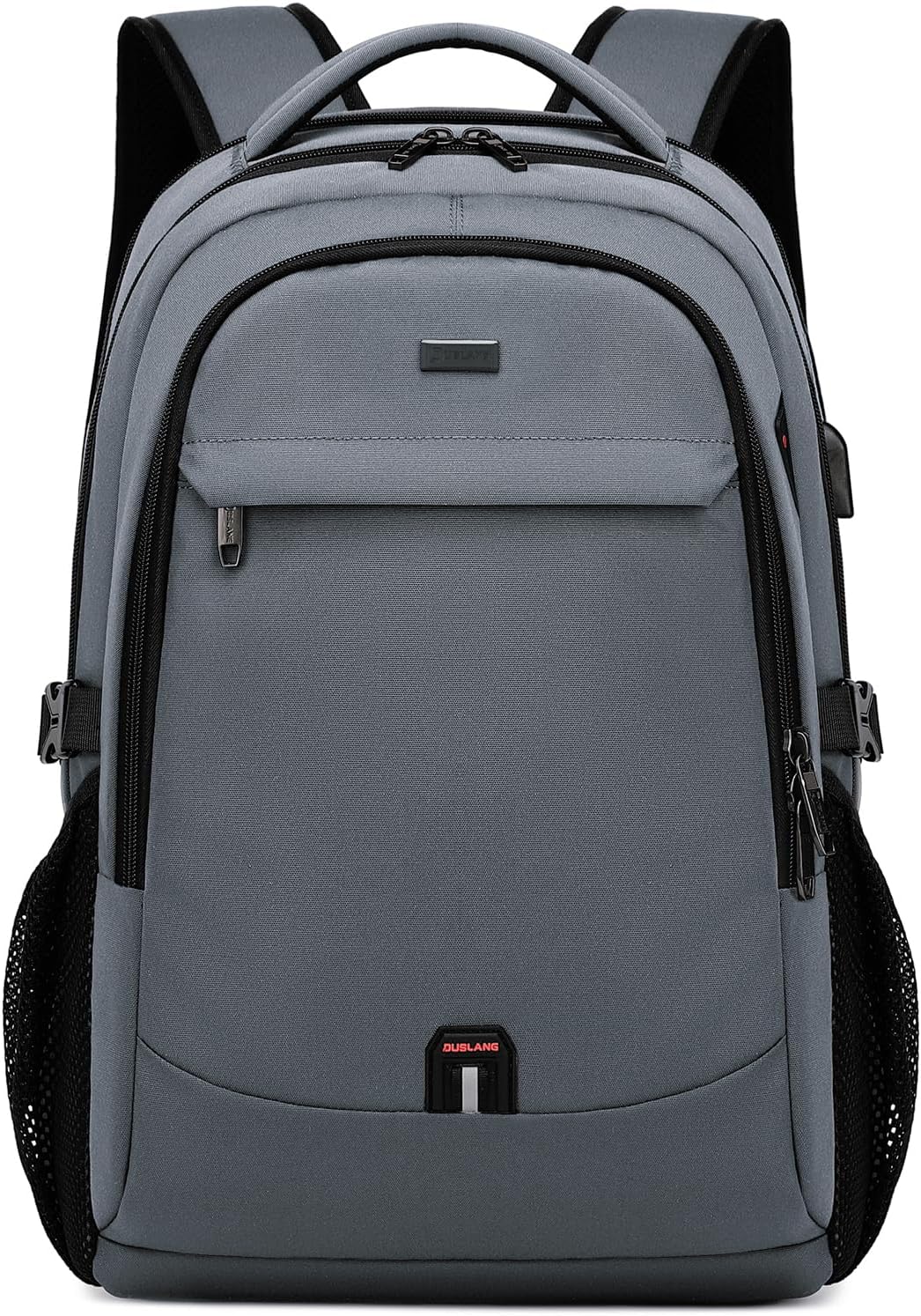 Unisex water-resistant travel laptop backpack with USB charging port. Ideal for work, school, and daily commute.
