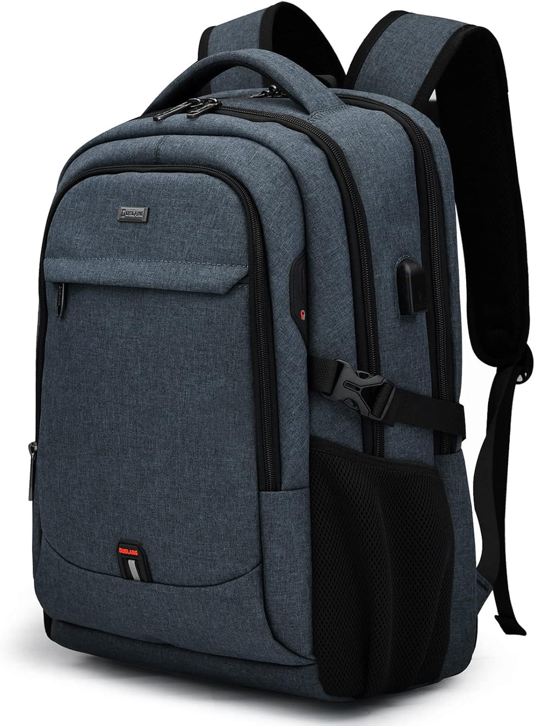 Tech-friendly unisex daypack, water-resistant, anti-theft, with convenient USB charging.
