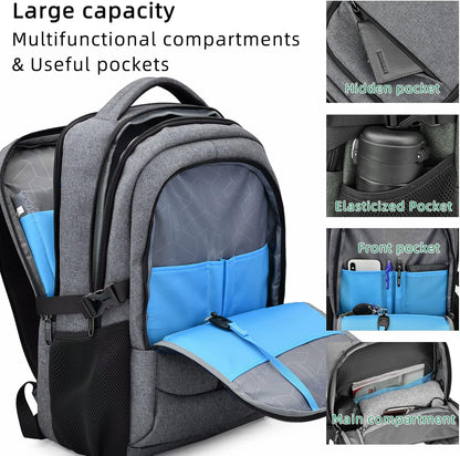 Durable anti-theft water-resistant backpack, USB charging, withstands elements & daily use.